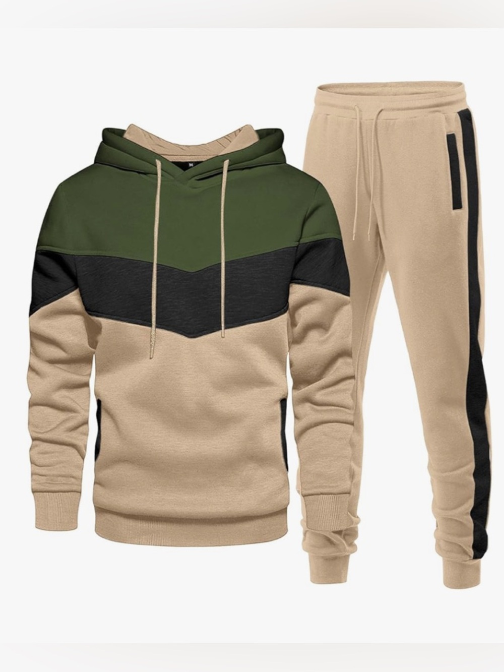 Men's Hoodie Tracksuit 2 Piece Set Hooded Sweatshirt and Joggers XXXL